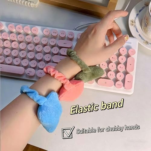 2-Pack Wrist Support Mouse Pad with Elastic Band – Ergonomic Hand Rest, Typing Wrist Cushion, Office Desk Mat for Keyboard (Dark Green)