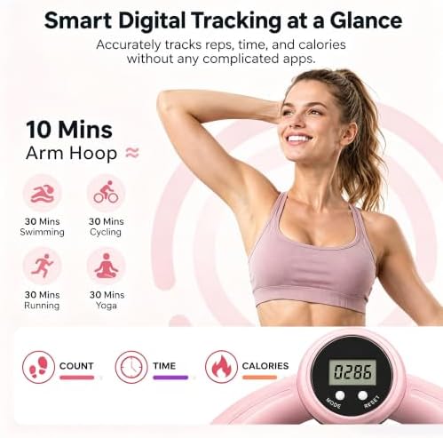 Infinity Arm Hoop,Rotating Wrist and Forearm Trainer with Digital