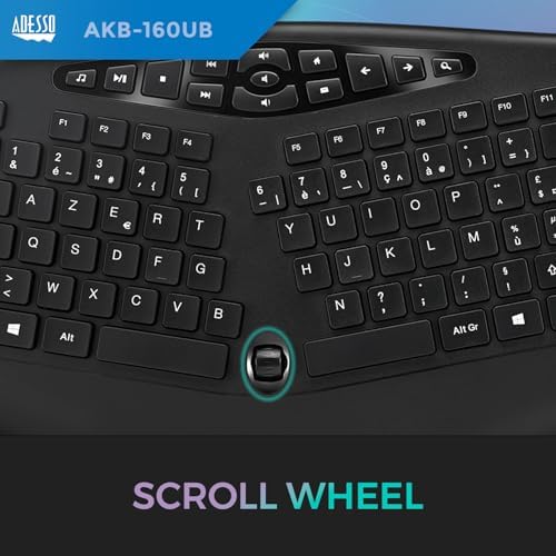 Adesso AKB-160UB Wired Ergonomic Keyboard