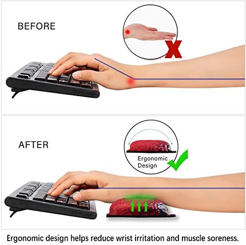 ArtSo Upgraded Wrist Rest Support for Mouse Pad & Keyboard, Ergonomic Gel Mousepad Non-Slip Rubber Base Home,Office Pain Relief, Easy Typing Cushion Neoprene, Soft Memory Foam, Red Van Gogh Painting