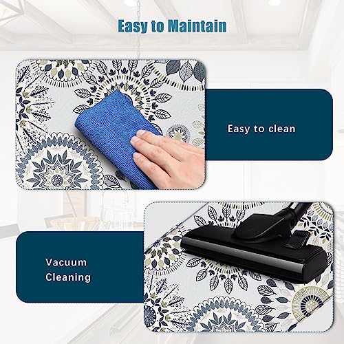 Sofort Kitchen Rug Set of 2 Anti Fatigue Kitchen Mats for Floor, Non Slip Waterproof Kitchen Rugs, Ergonomic Cushioned Comfort Standing Mats for Laundry, Office, Sink