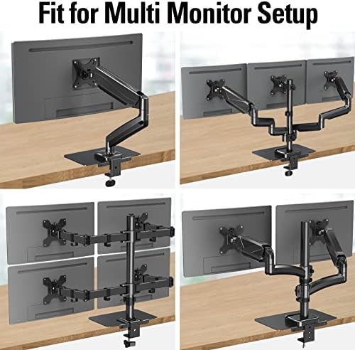 MOUNTUP Monitor Mount Reinforcement for Tempered Glass Desk, Monitor Arm Plate, Steel Bracket for Thin and Most Fragile Table, for Desk C Clamp Installation of Monitors Stand
