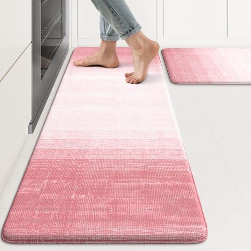 KIMODE Kitchen Anti Fatigue Mats, Boho Farmhouse Kitchen Rugs Sets of 2