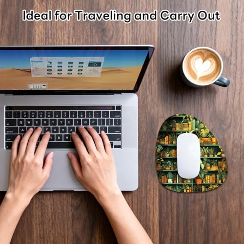 Water Drop Mouse Pad 7.3x8in Non-Slip for Laptop, Cute Cat