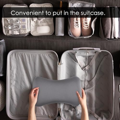 Thyle 2 Pcs Bead Neck Pillow 15 x 8 Inch Bone Shape Pillow, Grey