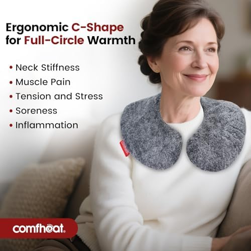 Lavender Microwave Neck Pillow, Heatable Neck Wrap for Pain Relief