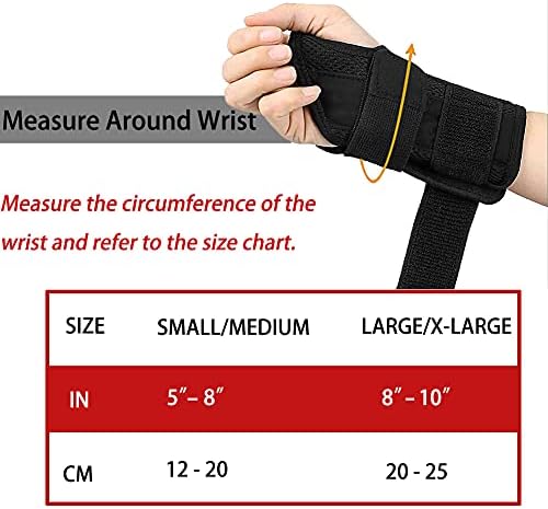 NuCamper Wrist Brace for Carpal Tunnel Night Wrist Support Right Hand Black