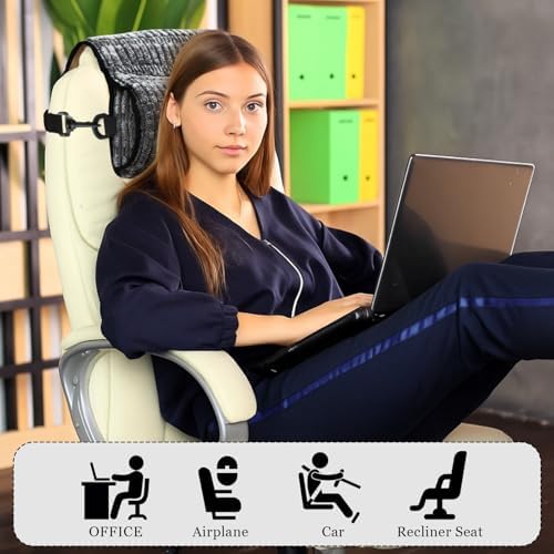 Chunful Headrest Recliner Memory Pillow Adjustable Support Cushions with Belt and Zipper for Neck Head Pain Relief Suitable for Sofas Recliners Office or Massage Chairs