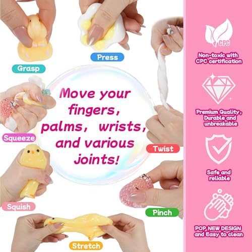 10 Pack Taba Squishy Toys kit with Toy Box-Squeeze Toys Squishy Fun Box