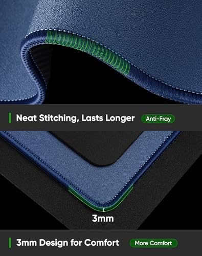 ALOANES Non-Slip Extended Mouse Pad Office&Home Desk Mat Stitched Edge