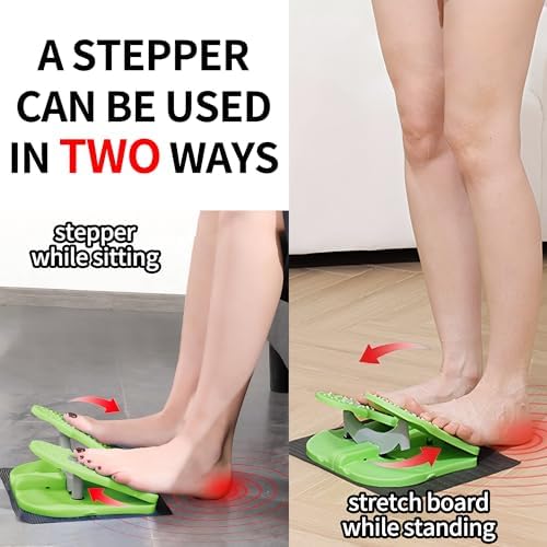 Foldable Leg Exerciser: Portable Foot Pedal Exerciser for Seniors Under Desk Foot Pedal Exerciser Stepper Exercise for Leg Muscles Relieves Varicose Veins Physical Therapy Aid