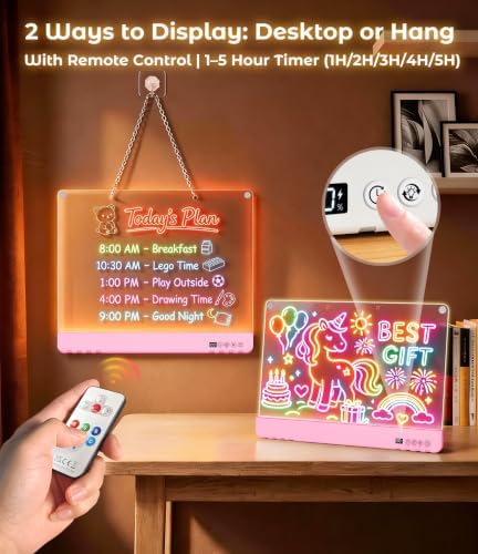 16.8" LED Drawing Board for Kids, Toys for Girls 3+ Birthday Gifts