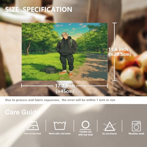 Casual Outfit Park Linen Placemats, Backpack Sneakers Table Mats for Table Washable Heat Insulation Thick Dining Mat, Indoor/Outdoor 12X18 in 4 Pcs
