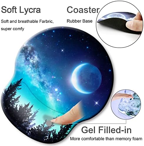 Ergonomic Mouse Pad with Wrist Rest Support,Gel Mouse Pads for Desk