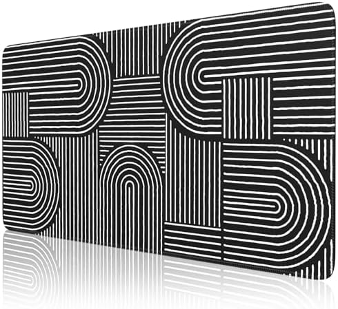 iCasso Black Desk Mat, Large Mouse Pad for Desk, Computer Pad for Desktop