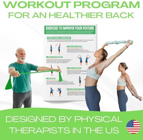 Posture Corrector - Yoga Cross Stick - Back Pain Relief for Men and Women - Stretcher and Straightener for Upper and Lower Back - Stretch Pole - Neck Hump Equipment - Sets bar