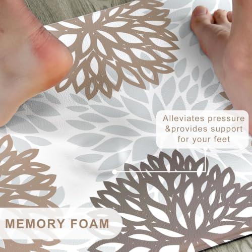 Kitchen Mats Set of 2 Cushioned Anti Fatigue Kitchen Rugs Non Slip Waterproof Kitchen Runner Memory Foam Kitchen Floor Mat Comfort Standing Mat for Sink,Office,Laundry