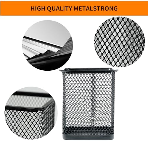 HSYMQ Pen Holder for Desk, Wire Mesh Pencil Cup Holder for Desk Organizer for Office Supplies
