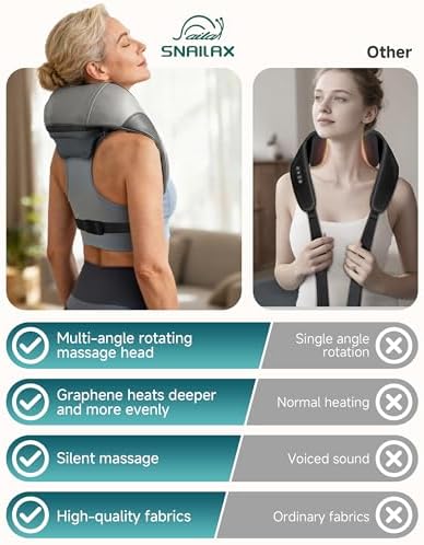 2026 Cordless 4D Shiatsu Neck and Shoulder Massager With Heat Pain Reilef