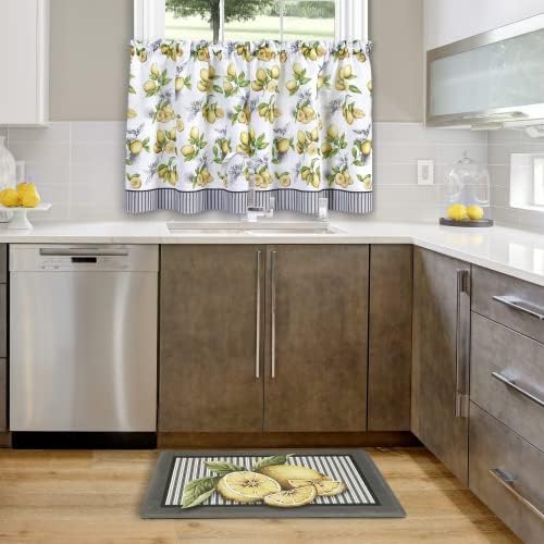 Anti-Fatigue Floor Comfort Mat, 18 x 30 in, Lemon Drop, Waterproof