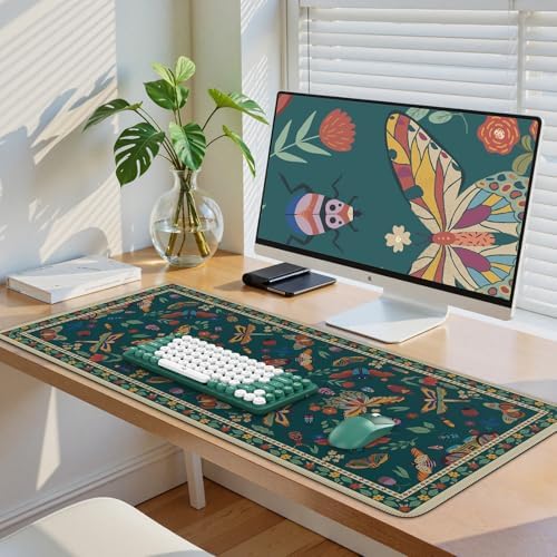 iCasso Desk Pad,Desk Matt for Desktop,Cute Mouse Pad,Green
