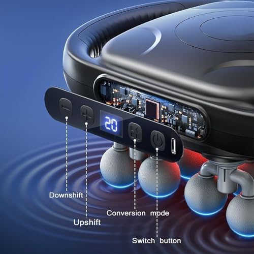 16-Head Deep Tissue Massage Gun, 20-Speed 9-Mode Percussion Massager