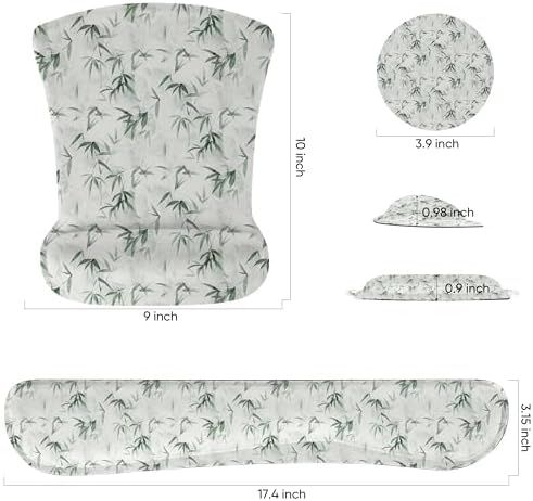 RICHEN Mouse Pad and Keyboard Wrist Rest, 3-in-1 Computer Mousepad and Coaster Set, Non-Slip Keyboard Wrist Rest and Mouse Pad Set Ergonomic Design (FKMWR-56)