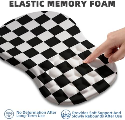 Ergonomic Mouse Pad with Wrist Rest, Memory Foam Wrist Support,Massage Bump