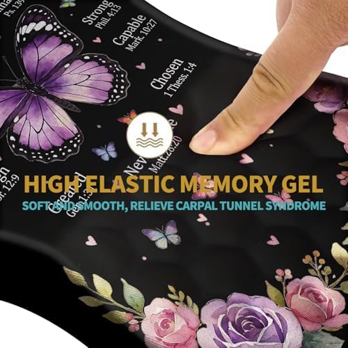 Hokafenle Ergonomic Mouse Pad Wrist Support with Massage Design, Wrist Rest Pain Relief Mousepad with Memory Foam&Non-Slip PU Base, Mouse Pads for Wireless Mouse & Desk (12x8 inch,You are)