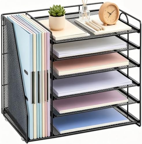 gianotter 6-Tier Paper Organizer With Magazine Holder