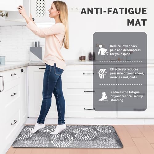 Kitchen Mat Water-Resistant Kitchen Rugs Cushioned Anti-Fatigue Floor Mat