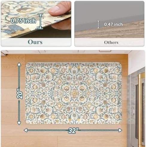 KIMODE Kitchen Mats for Floor Anti-Fatigue Cushioned Comfort Standing Mat
