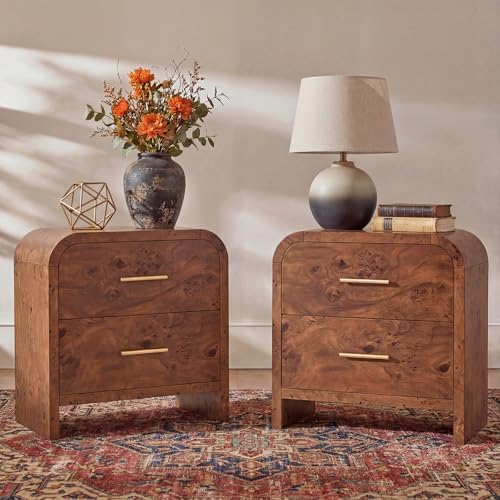 Night Stand Set of 2, 2-Drawer