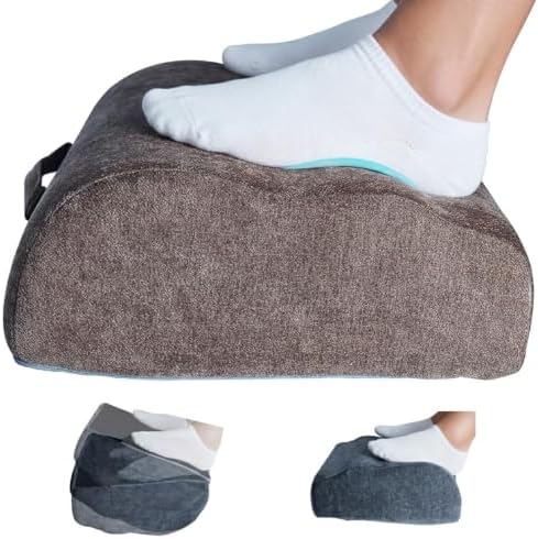 Foot Rest Under Desk for Office, Ergonomic Footrest, 2 Height Levels, Rocking Foot Stool Under Desk, Comfortable Foam Desk Foot Rest for Home Office, Gaming and Work (Dark Taupe)
