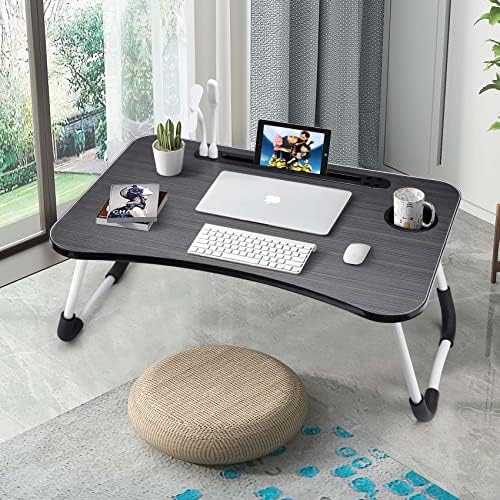 Slendor Foldable Lap Desk with Cup Holder for Bed, Couch, Floor
