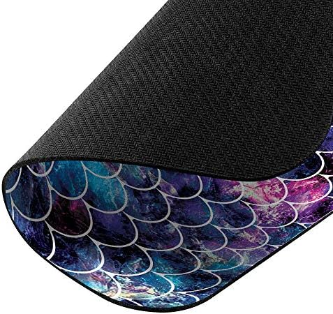 Non-Slip Rectangle Mousepad, WIRESTER Mosaic Mermaid Scale Mouse Pad for Home, Office and Gaming Desk