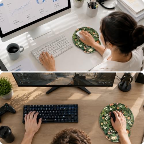 Cute Mouse Pad for Desk with Wrist Rest,Desk Accessories,Cat