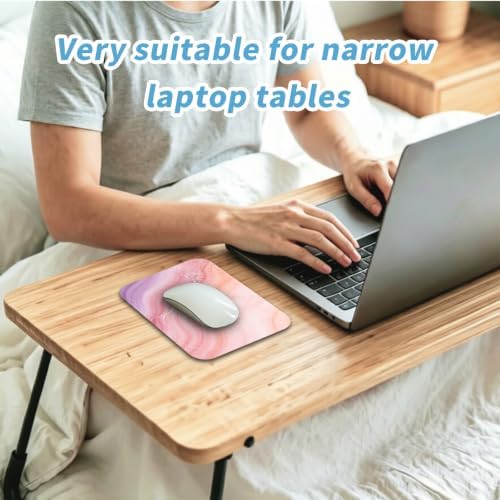 Small Mouse pad, with Edge-Sewn Design, extends Service Life by Twice, occupying the Optimal Size for the Mouse and Wrist Position. (Marble)
