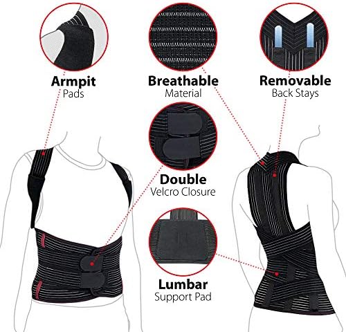 ORTONYX TLSO Full Back Support Brace with Removable Dorso-Lumbar Pad