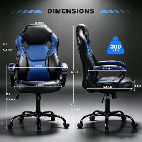 3 IN 1 Gaming Office Study Chair, Breathable Mesh Back Computer Desk Chair