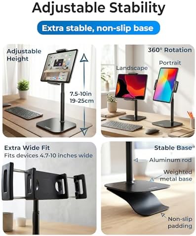 COOPER TabStand Mini 10" Tablet Stand, iPad Stand for Desk, Tablet Mount