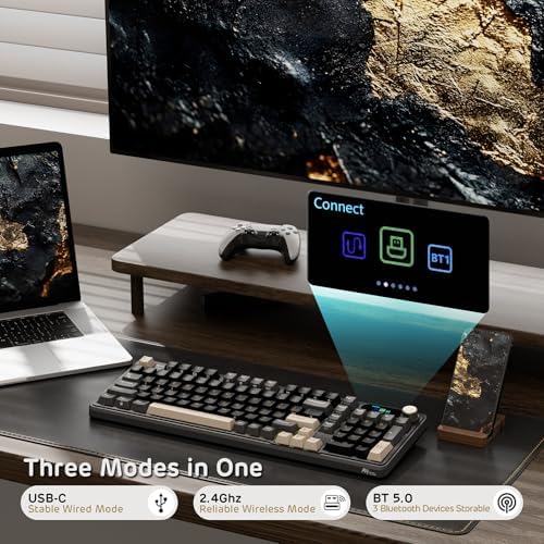 RK ROYAL KLUDGE S98 Wireless Mechanical Keyboard w/Smart Display & Knob