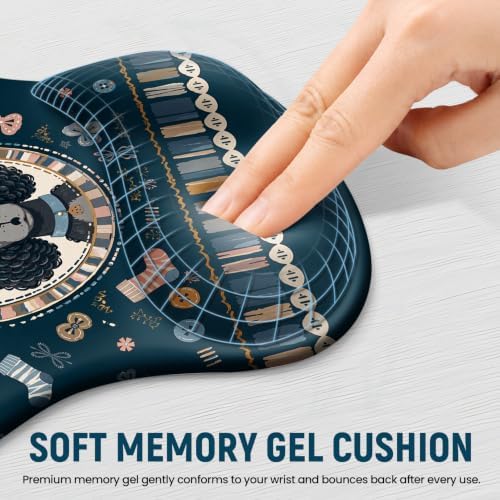 Ergonomic Mouse Pad with Wrist Rest, Gel Wrist Support, Poodle
