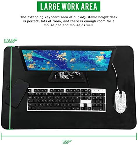 Standing Desk Height Adjustable 29 inch Computer Workstation Stand Up Desks Sit Stand Converter Desktop Riser Table for Laptop & Computer Monitors