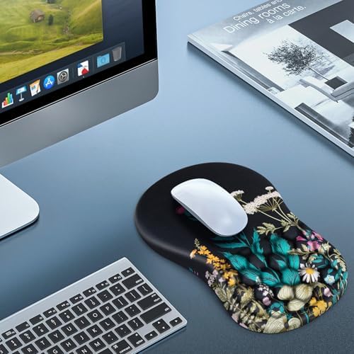 Canjoy Mouse Pad with Wrist Rest, Ergonomic Wrist Support with Massage