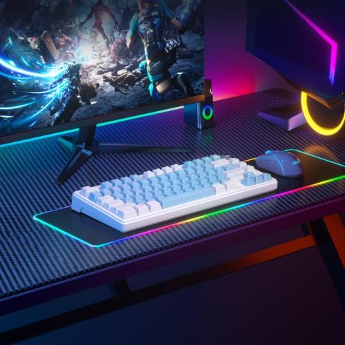MageGee Mini 60% Gaming Keyboard, RGB Backlit 75 Key Ultra-Compact Keyboard, TS75 Ergonomic Waterproof Mechanical Feeling Office Computer Keyboards for PC, MAC, PS4, Xbox ONE Gamer