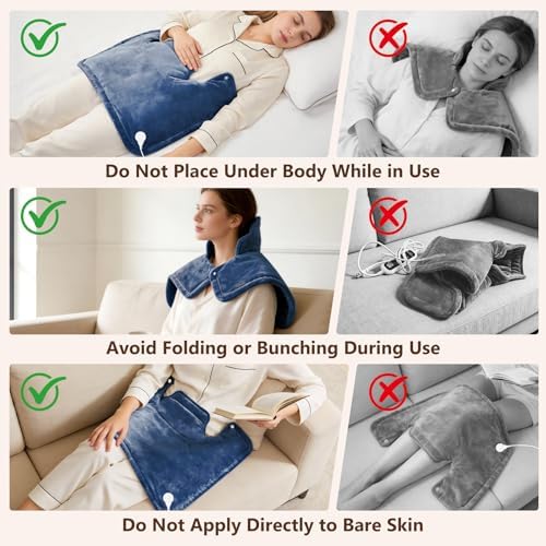 Heating Pads for Neck and Shoulders and Back, Neck Heating Pad