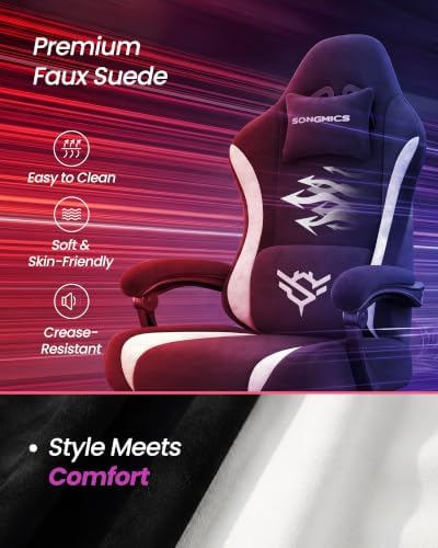 SONGMICS Gaming Chair, Ergonomic Computer Desk Chair with Footrest