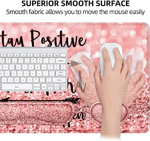 Lateefah Mouse Pad with Wrist Rest, Desk Mat + Keyboard Wrist Rest Set, Desk Pad for Keyboard and Mouse, 4-in-1 Large Mouse Pad with Wrist Support for Office, Home