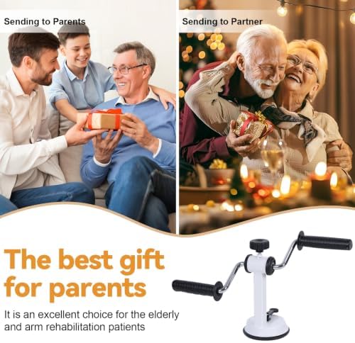 Arm Exerciser for Seniors, Portable Arm Bike with Adjustable Resistance